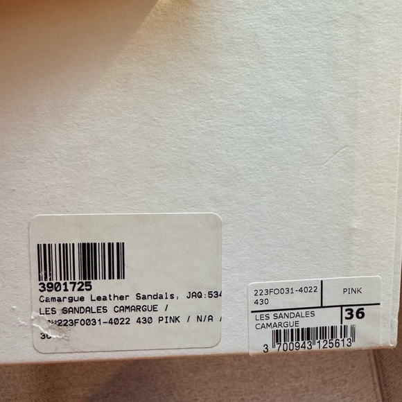 JACQUEMUS Bubblegum Pink Calf Leather Carmague Sandals Size 36 New in Box NWT - Picture 14 of 14